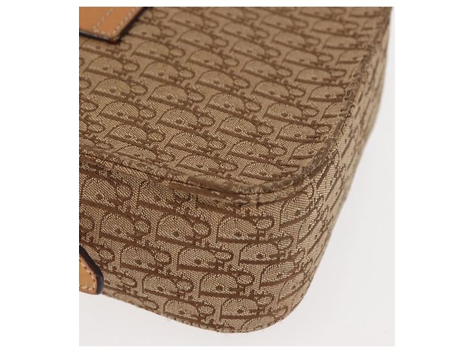 Borsa a Spalla in Tela Trotter Christian Dior Beige Oro Auth bs29838 D'oro - vista 16