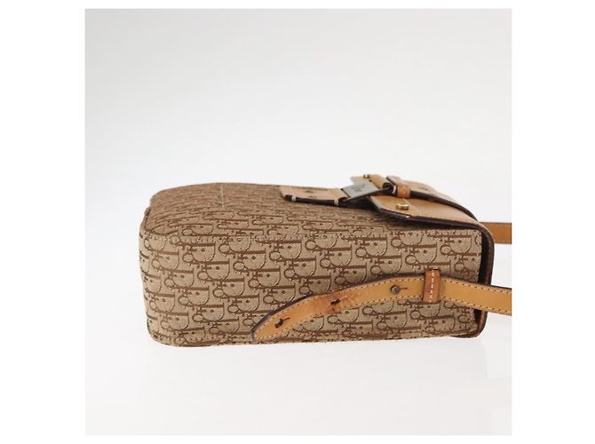 Borsa a Spalla in Tela Trotter Christian Dior Beige Oro Auth bs29838 D'oro - vista 3
