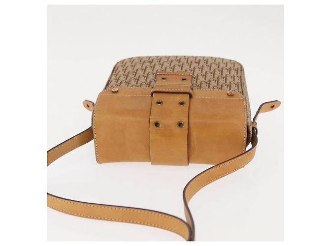 Borsa a Spalla in Tela Trotter Christian Dior Beige Oro Auth bs29838 D'oro - vista 6