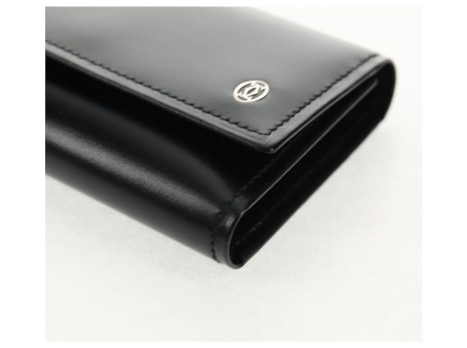 CARTIER Key Case Leather Black Auth am9296V - view 14