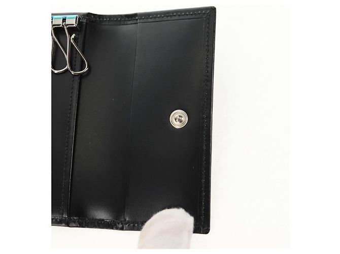 CARTIER Key Case Leather Black Auth am9296V - view 19