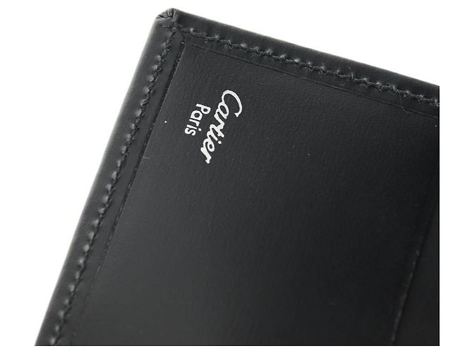 CARTIER Key Case Leather Black Auth am9296V - view 20