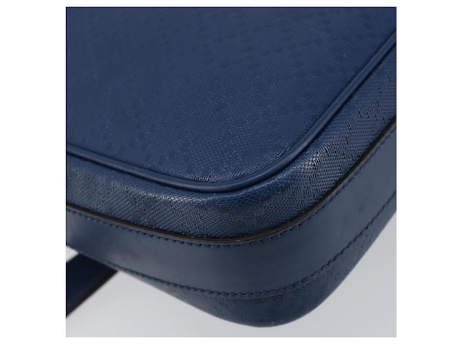 Borsa a Spalla Diamante in Pelle Blu Oro GUCCI 201443 Auth bs29905 D'oro - vista 16