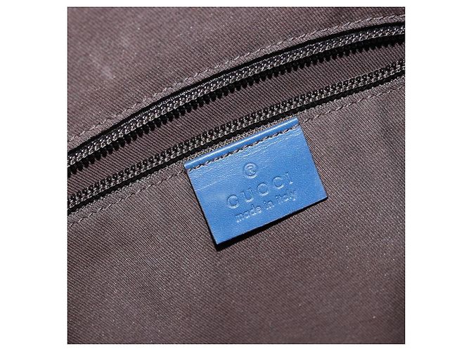Borsa a Spalla Diamante in Pelle Blu Oro GUCCI 201443 Auth bs29905 D'oro - vista 19