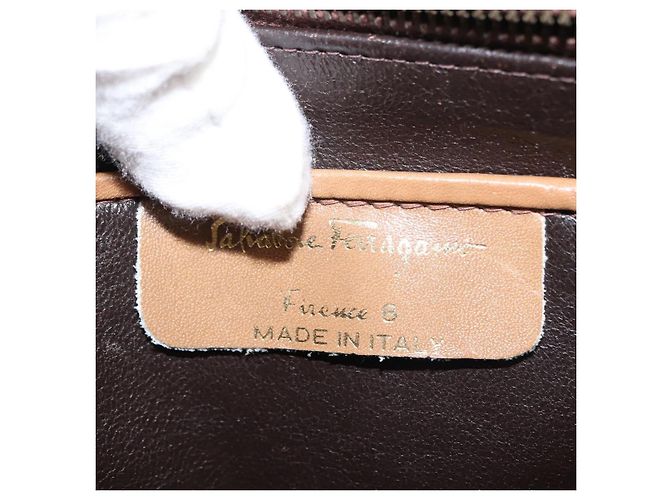 Schultertasche Salvatore Ferragamo Wildleder Beige Auth ba6792 - Ansicht 12