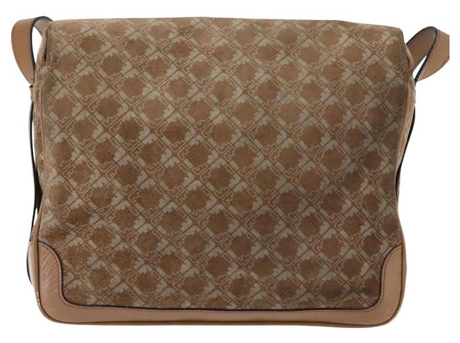 Schultertasche Salvatore Ferragamo Wildleder Beige Auth ba6792 - Ansicht 2