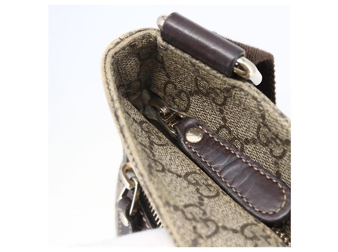 Gucci Borsa a spalla GG Supreme in PVC beige e oro 295257 Auth bs29716 D'oro - vista 10