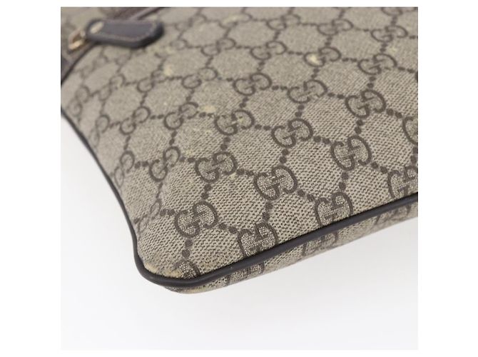 Gucci Borsa a spalla GG Supreme in PVC beige e oro 295257 Auth bs29716 D'oro - vista 14