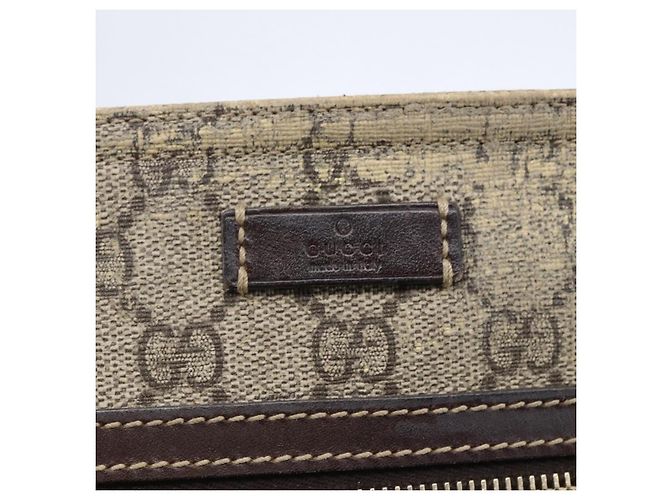 Gucci Borsa a spalla GG Supreme in PVC beige e oro 295257 Auth bs29716 D'oro - vista 17