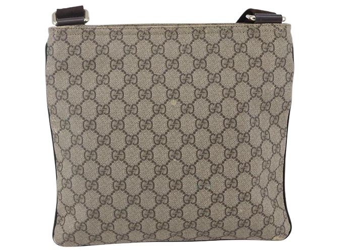 Gucci Borsa a spalla GG Supreme in PVC beige e oro 295257 Auth bs29716 D'oro - vista 2
