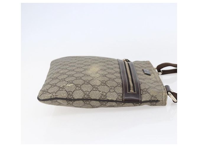 Gucci Borsa a spalla GG Supreme in PVC beige e oro 295257 Auth bs29716 D'oro - vista 4