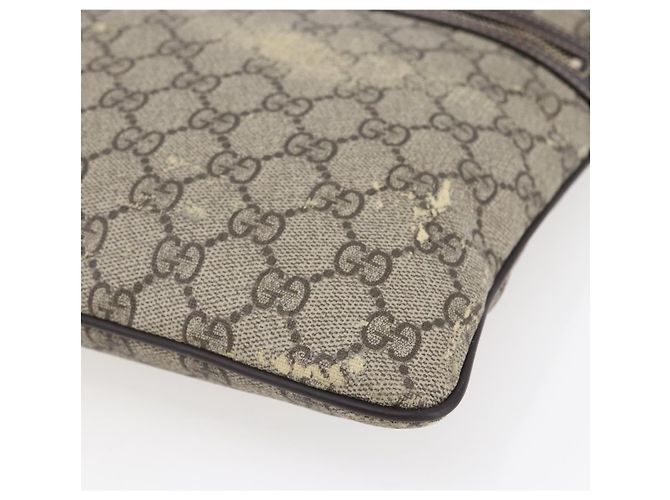 Gucci Borsa a spalla GG Supreme in PVC beige e oro 295257 Auth bs29716 D'oro - vista 9