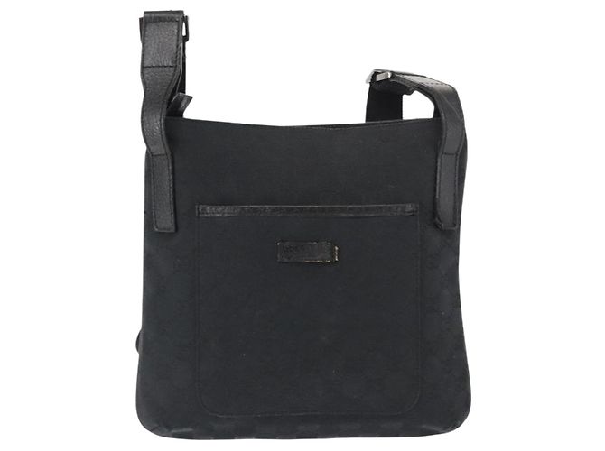 Borsa a Spalla GG Canvas Gucci Nera Argento 122793 Auth 146012 Nero - vista 13