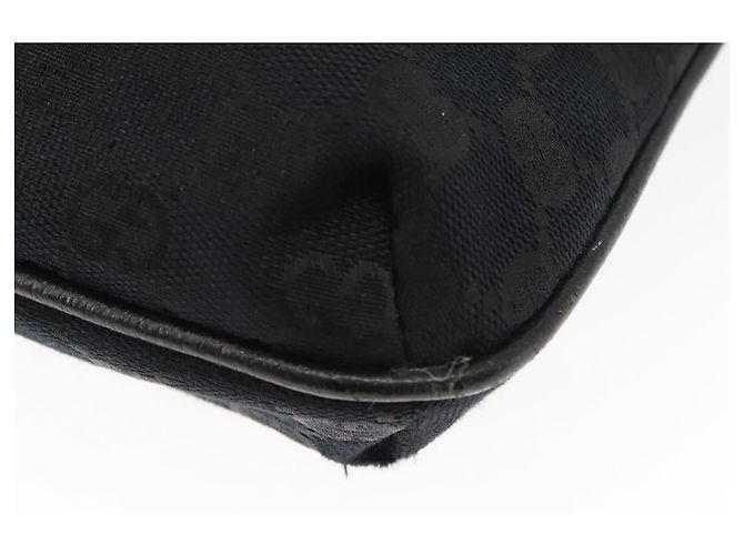 Borsa a Spalla GG Canvas Gucci Nera Argento 122793 Auth 146012 Nero - vista 17