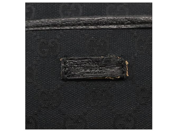 Borsa a Spalla GG Canvas Gucci Nera Argento 122793 Auth 146012 Nero - vista 18