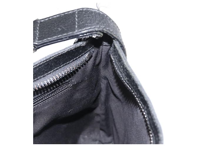 Borsa a Spalla GG Canvas Gucci Nera Argento 122793 Auth 146012 Nero - vista 20