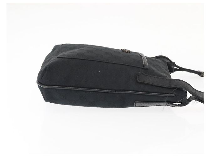 Borsa a Spalla GG Canvas Gucci Nera Argento 122793 Auth 146012 Nero - vista 3