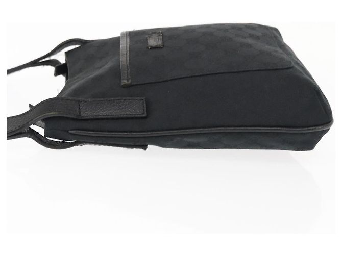 Borsa a Spalla GG Canvas Gucci Nera Argento 122793 Auth 146012 Nero - vista 4