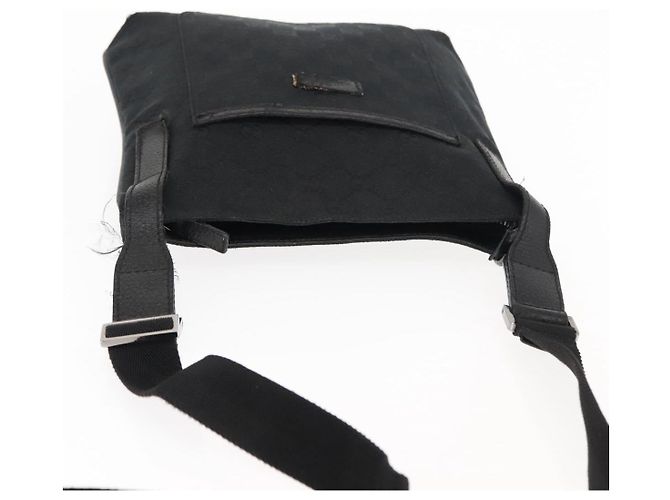 Borsa a Spalla GG Canvas Gucci Nera Argento 122793 Auth 146012 Nero - vista 6