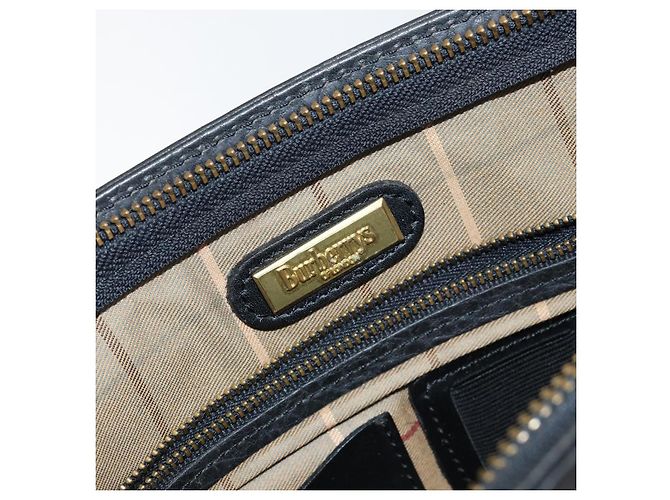 Autre Marque Borsa a mano in pelle nera Burberrys Auth ep11188 Nero - vista 10