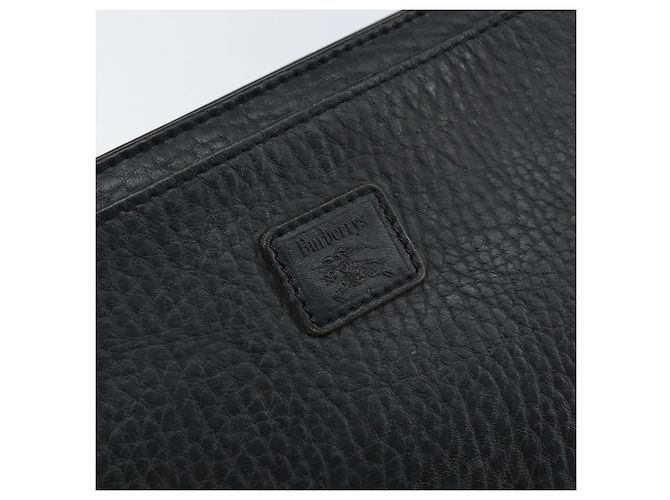 Autre Marque Borsa a mano in pelle nera Burberrys Auth ep11188 Nero - vista 18
