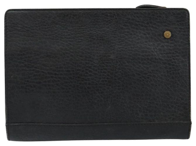 Autre Marque Borsa a mano in pelle nera Burberrys Auth ep11188 Nero - vista 2