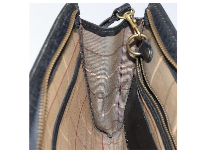 Autre Marque Borsa a mano in pelle nera Burberrys Auth ep11188 Nero - vista 20