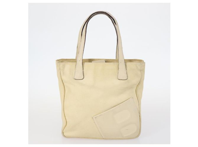 Borsa BALLY in tela e pelle 3 pezzi Nero Beige Auth BA6489 - vista 2