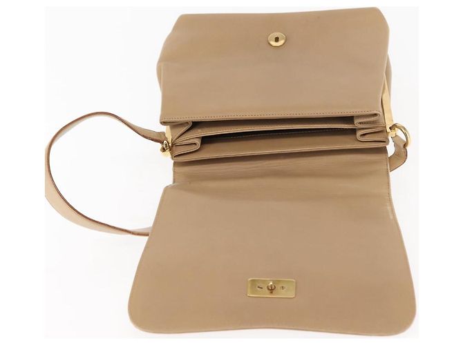 Borsa a Spalla Vala in Pelle Beige Auth BA6806 di Salvatore Ferragamo - vista 10