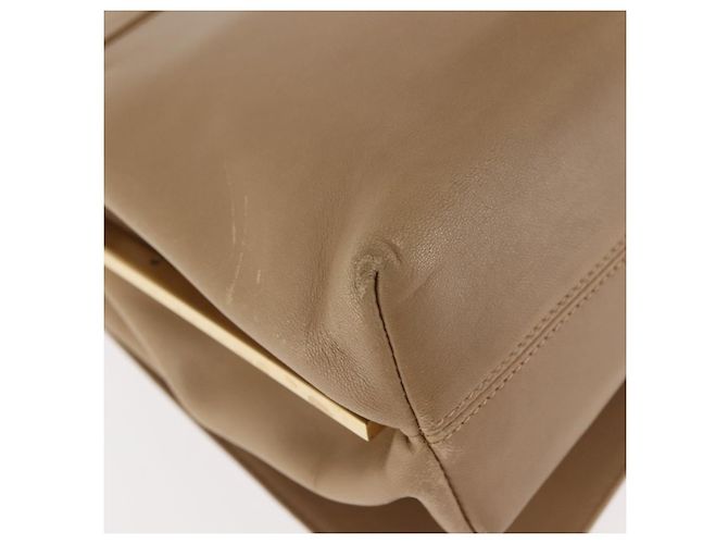 Borsa a Spalla Vala in Pelle Beige Auth BA6806 di Salvatore Ferragamo - vista 15
