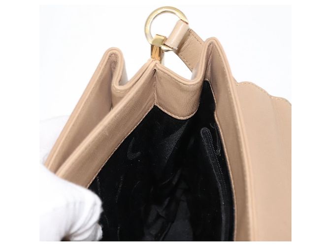 Borsa a Spalla Vala in Pelle Beige Auth BA6806 di Salvatore Ferragamo - vista 19