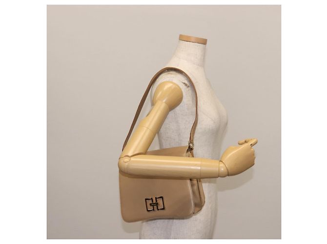 Borsa a Spalla Vala in Pelle Beige Auth BA6806 di Salvatore Ferragamo - vista 24