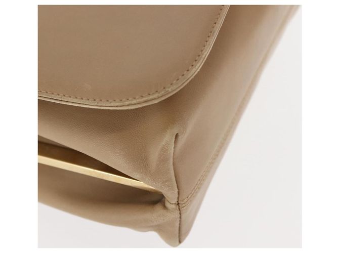 Borsa a Spalla Vala in Pelle Beige Auth BA6806 di Salvatore Ferragamo - vista 9