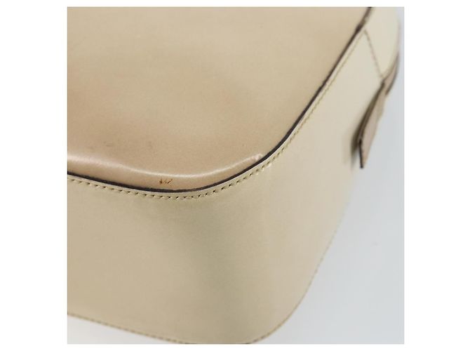 PRADA Handtasche Lackleder Beige Silber Auth BA6605 - Ansicht 14