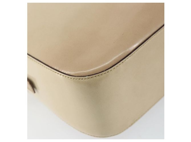 PRADA Handtasche Lackleder Beige Silber Auth BA6605 - Ansicht 15