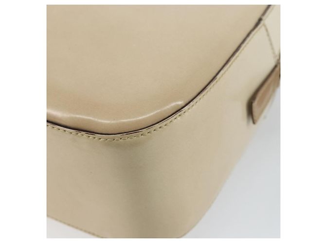 PRADA Handtasche Lackleder Beige Silber Auth BA6605 - Ansicht 16