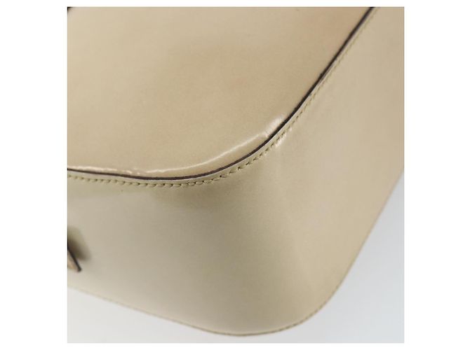PRADA Handtasche Lackleder Beige Silber Auth BA6605 - Ansicht 17