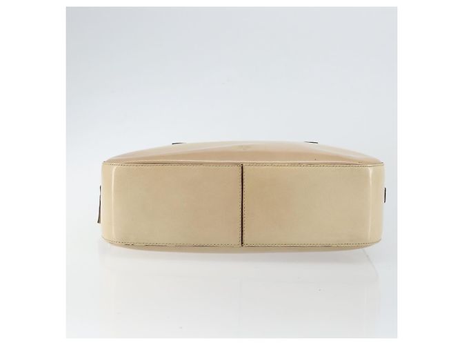PRADA Handtasche Lackleder Beige Silber Auth BA6605 - Ansicht 5