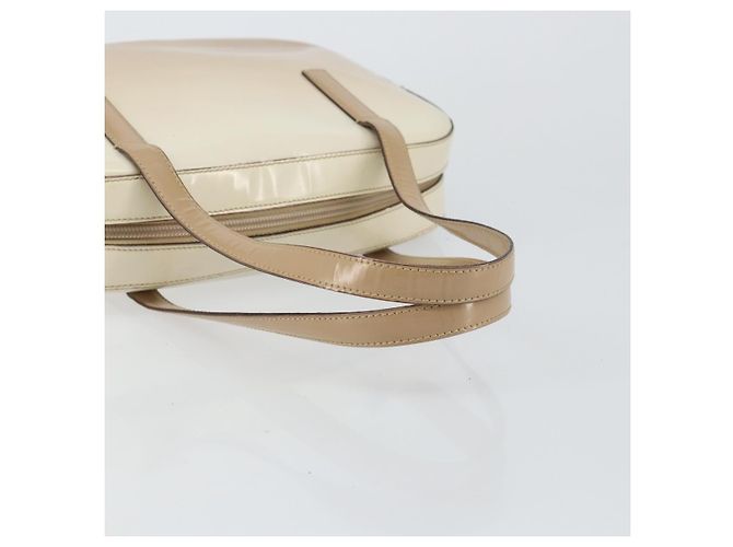 PRADA Handtasche Lackleder Beige Silber Auth BA6605 - Ansicht 7