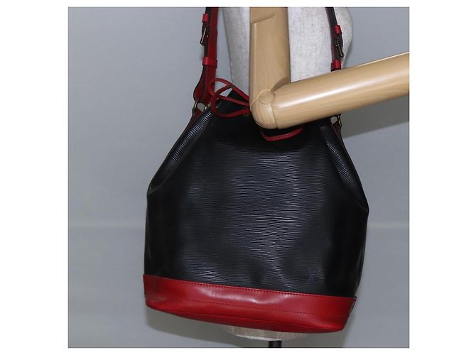 LOUIS VUITTON Epi Noe Schultertasche Bicolor Schwarz Rot M44017 LV Auth BA6524 - Ansicht 20