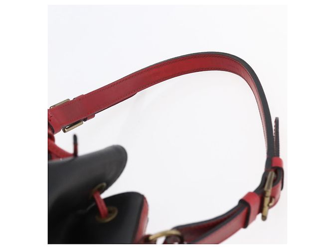 LOUIS VUITTON Epi Noe Schultertasche Bicolor Schwarz Rot M44017 LV Auth BA6524 - Ansicht 8