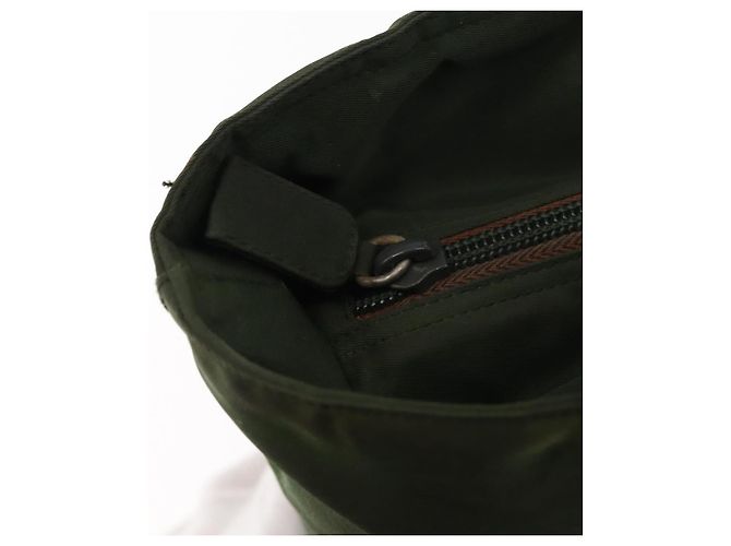 PRADA Borsa a mano in nylon khaki argento autentica bs29885 Cachi - vista 10
