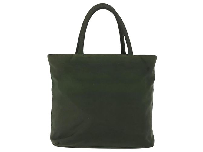 PRADA Borsa a mano in nylon khaki argento autentica bs29885 Cachi - vista 2