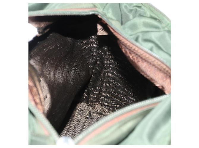 PRADA Borsa a mano in nylon khaki argento autentica bs29885 Cachi - vista 20