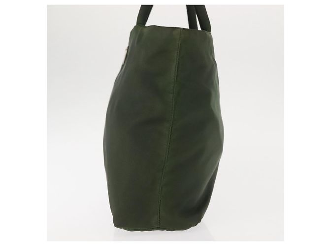 PRADA Borsa a mano in nylon khaki argento autentica bs29885 Cachi - vista 3