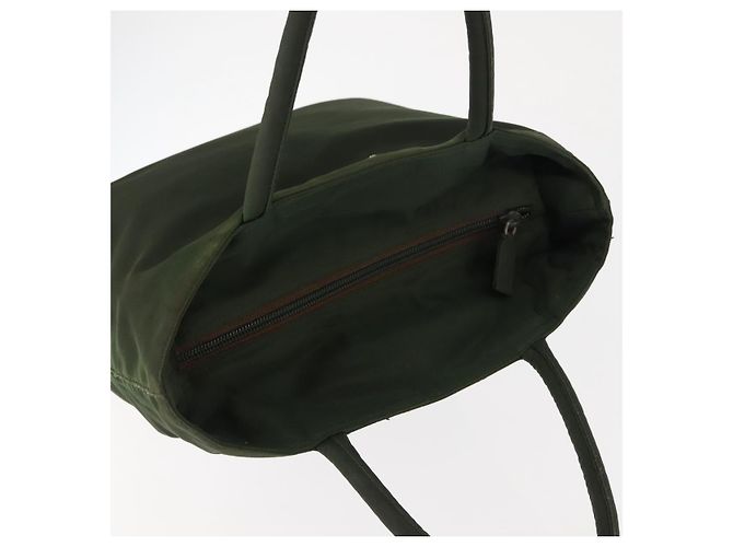 PRADA Borsa a mano in nylon khaki argento autentica bs29885 Cachi - vista 6