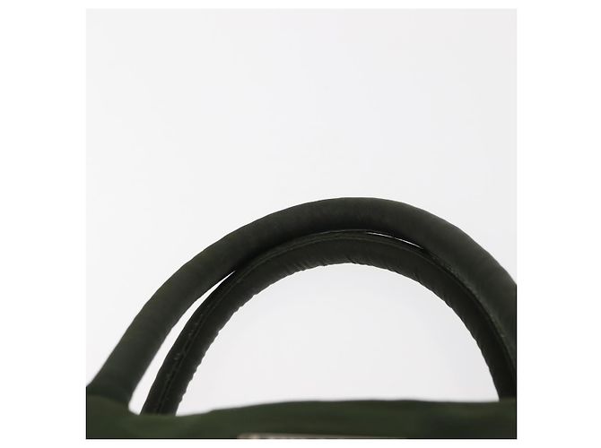 PRADA Borsa a mano in nylon khaki argento autentica bs29885 Cachi - vista 8