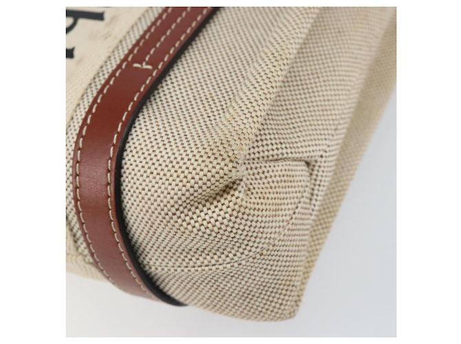 Chloé Borsa a mano Woody Chloe in tela e pelle 2 in 1 beige oro Auth BA8173 D'oro - vista 16