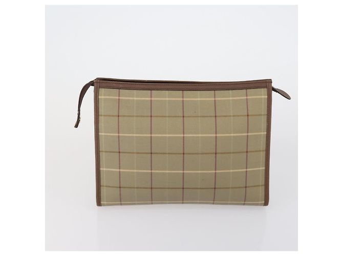 Autre Marque Borsa a mano in tela e pelle Burberrys Nova Check 2 pezzi Nero Beige Auth 154538 - vista 3