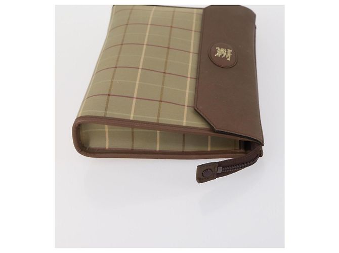 Autre Marque Borsa a mano in tela e pelle Burberrys Nova Check 2 pezzi Nero Beige Auth 154538 - vista 4